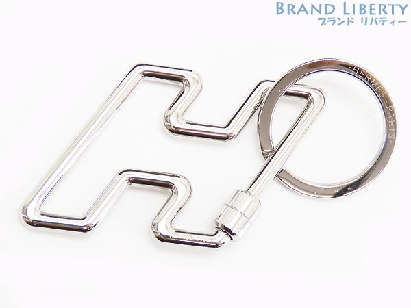 未使用エルメスHトゥスピードキーリングキーホルダーチャームシルバーメタルH077245FJ00