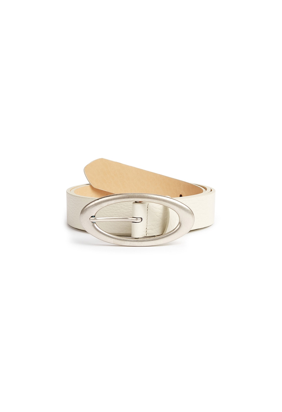 【OPEN Yy】 OVAL BUCKLE BELT : IVORY