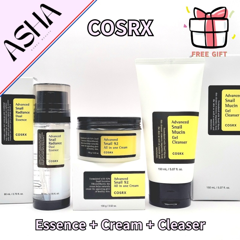 アドバンスド スネイル 92 オールインワン クリーム 100ml+アドバンスド スネイル ラディアンス デュアルエッセンス 80ml+スネイル ミュシン ジェル クレンザー 150ml