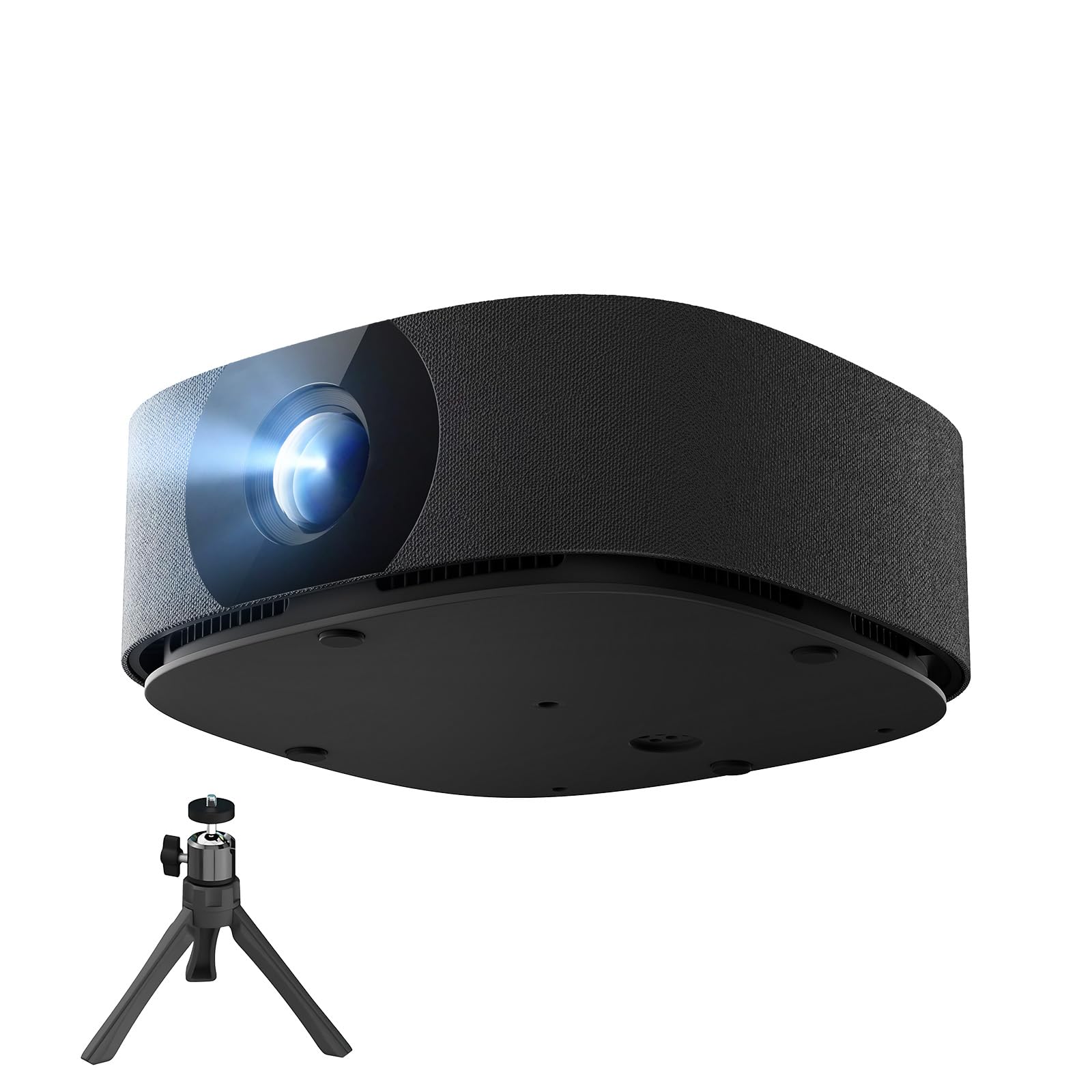 【限定モデル】 小型プロジェクター家庭用 天井投影 800ANSI 回転スタンド付 電動フォーカス 近距離投影 双方向Bluetooth 天井吊り可 スマホ/DVD/PC/Switch接続可proje