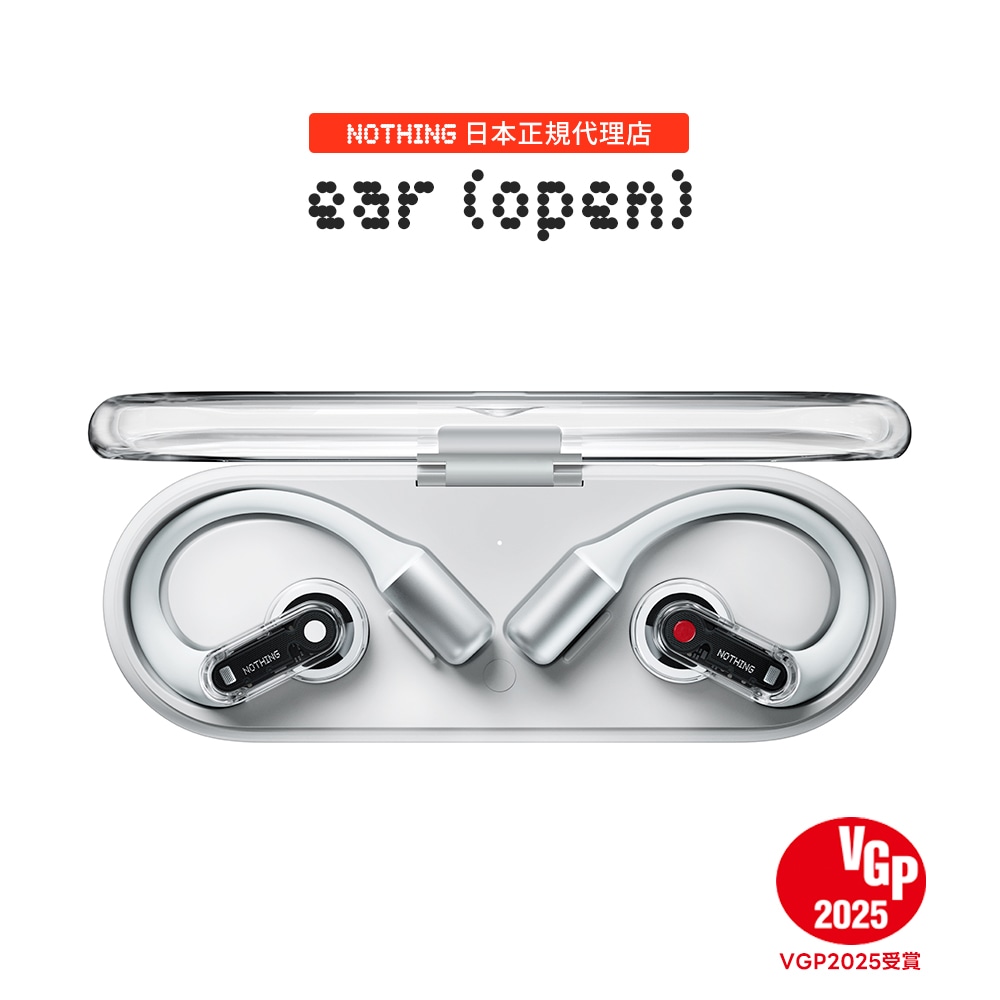 【メガ割20%OFF 日本正規代理店 (土日祝日も発送)】 ナッシング Ear (open) オープンイヤー型 完全ワイヤレスイヤホン マイク付 耳を塞がない OWS