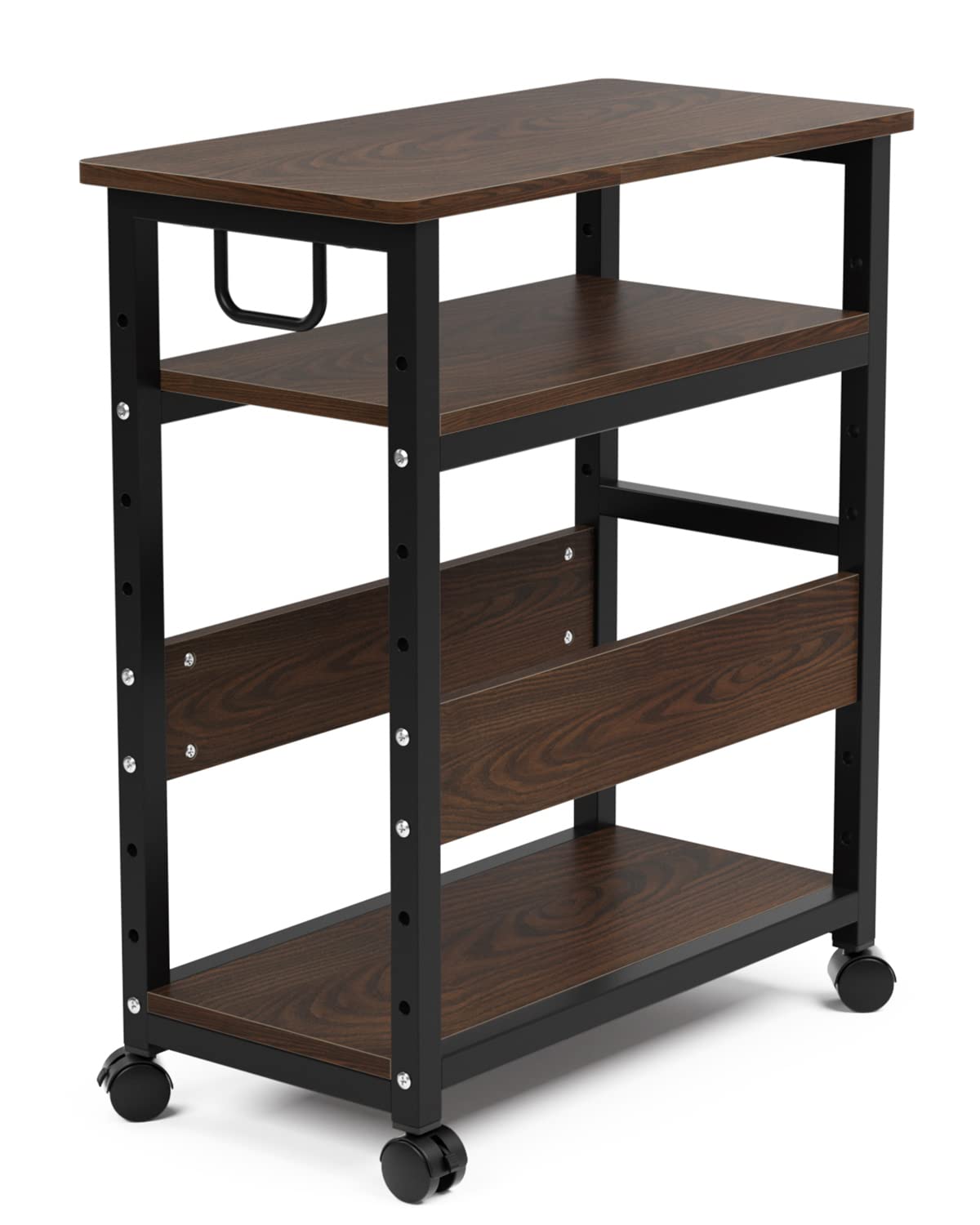 パソコンワゴン pcワゴン cpuワゴン 3段 キャスター付き 取っ手付き 高さ調節可能 サイドワゴン 幅60 奥行き30 高さ70cm 72523