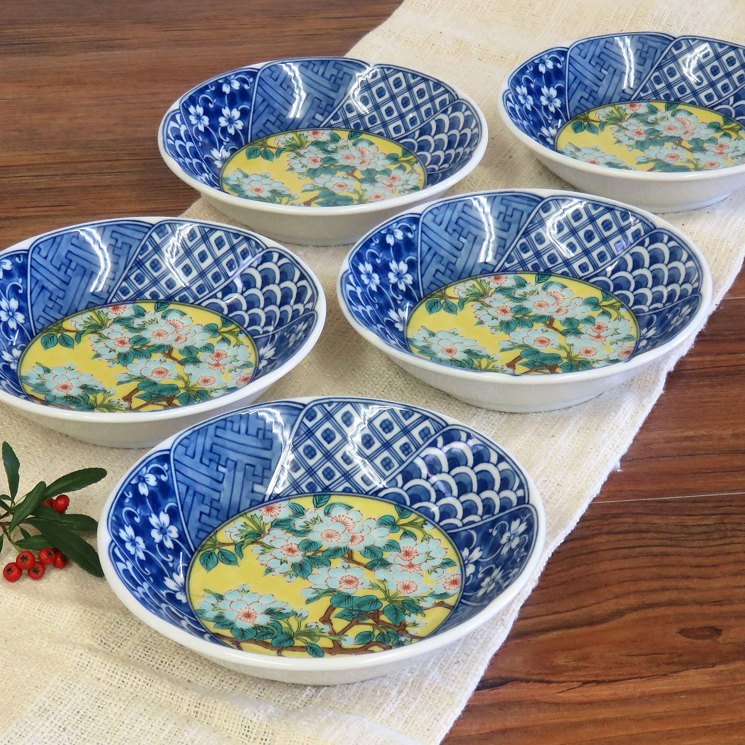 和座の蔵 おしゃれ 食器 焼き物 九谷焼 小鉢 5個セット 吉田屋 陶器 高級 ブランド 和食器 和柄 取り皿 日本製 結婚祝い プレゼント お返し 内祝い ギフト