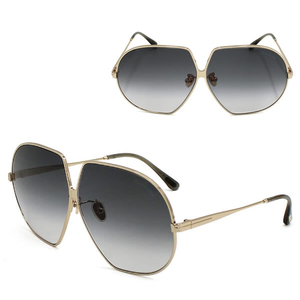 サングラス FT0785/S 28B 66 TF785 サングラス ノーズパッド EYEWEAR レディース ゴールド グレーグラデーション