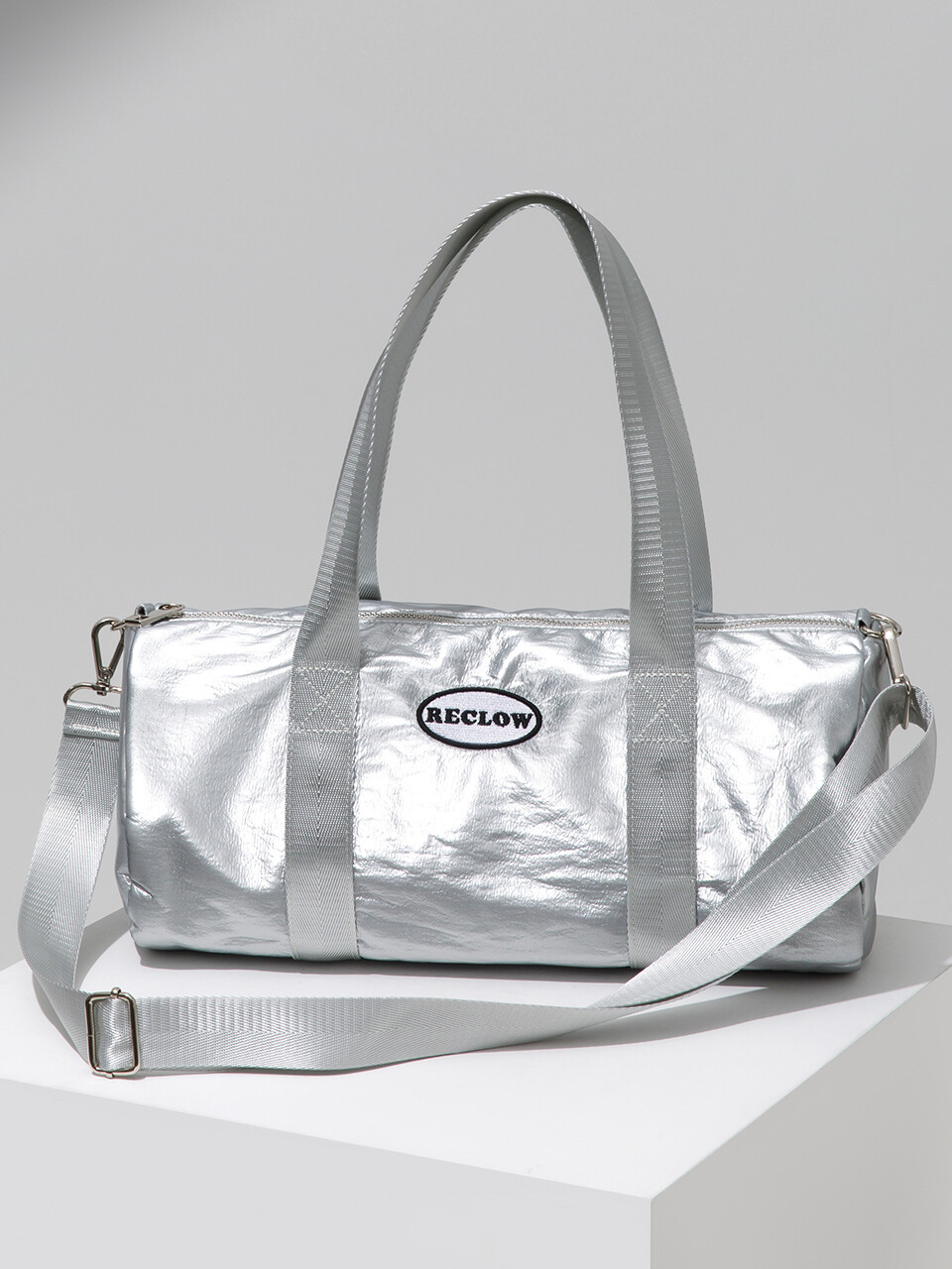 RECLOW SHINING DUFFEL BAG SILVER