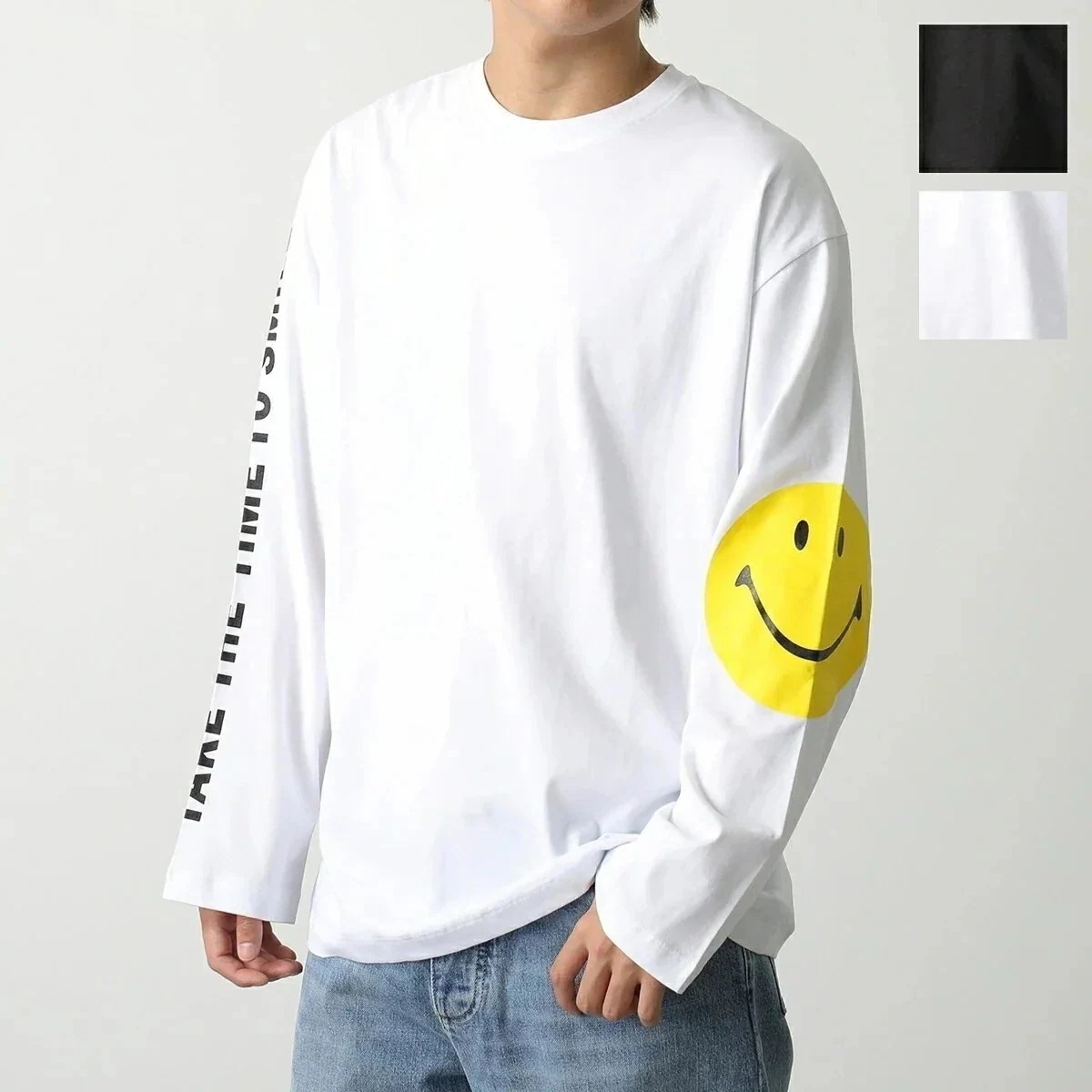 Joshua SANDERS ジョシュアサンダース Tシャツ JS32B10087 メンズ 長袖 カットソー ロンT スマイリー スマイル クルーネック コット 【ts】