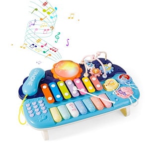 ベビー楽器 木琴 ピアノ キーボード 幼児 ドラム/ピアノセット 電話ビーズ付き 迷路ギア 学習おもちゃ 1 2 3歳 男の子 女の子 幼児 子供用
