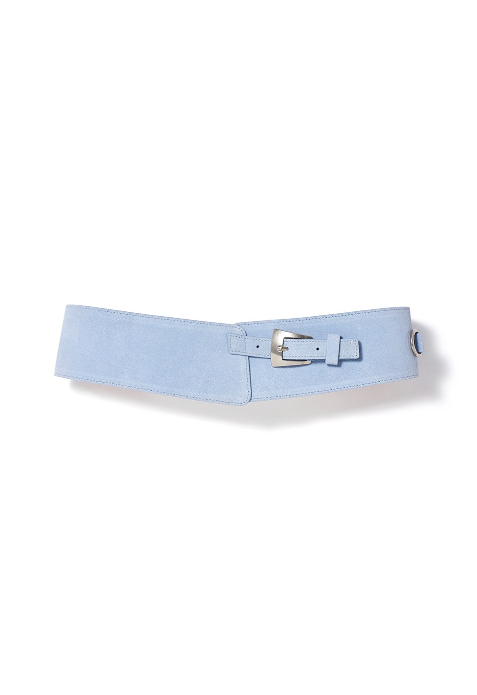 【OPEN Yy】 WIDE SUEDE LEATHER BELT : BLUE