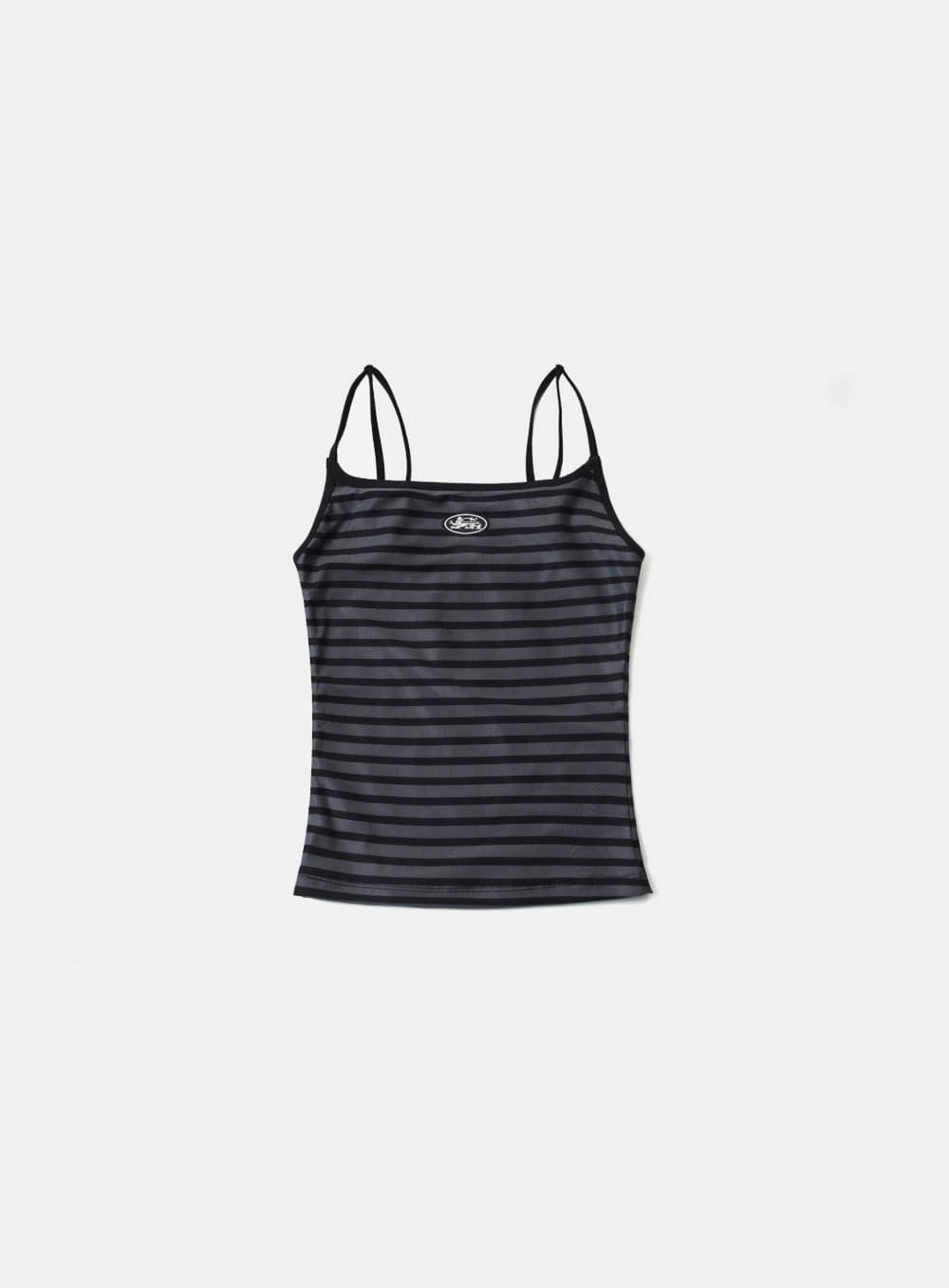 【BADBLOOD】[AQUA] TINY LOGO STRING TANK : BLACK/STRIPE