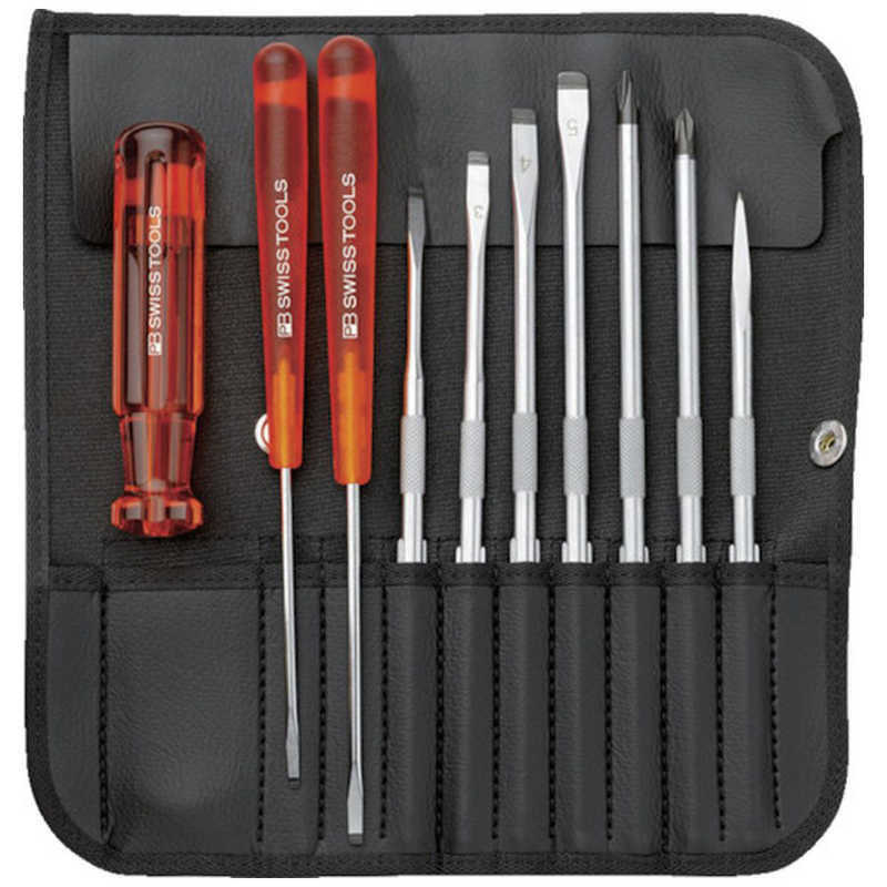 ピービースイスツールズ社　差替式ドライバーセット パックナシ　215