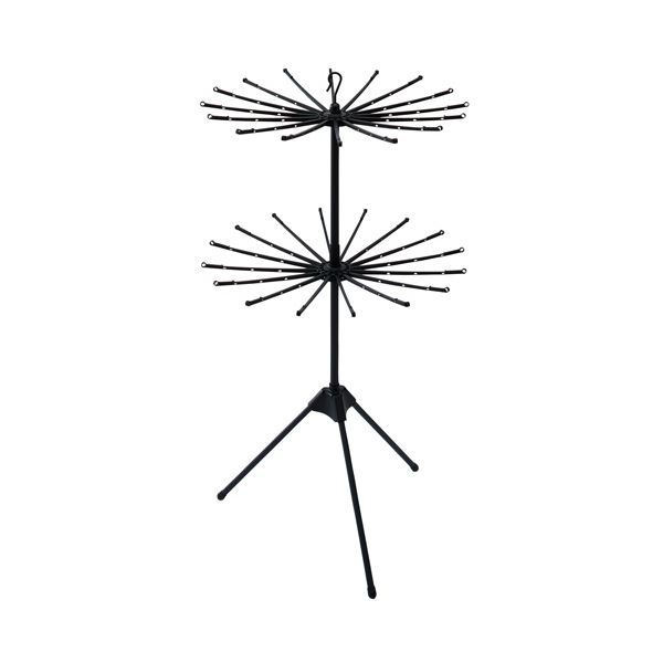 （まとめ） 天馬 ポーリッシュブラック物干し パラソルスタンド 2段 PSBK-07 1個 [x3セット]
