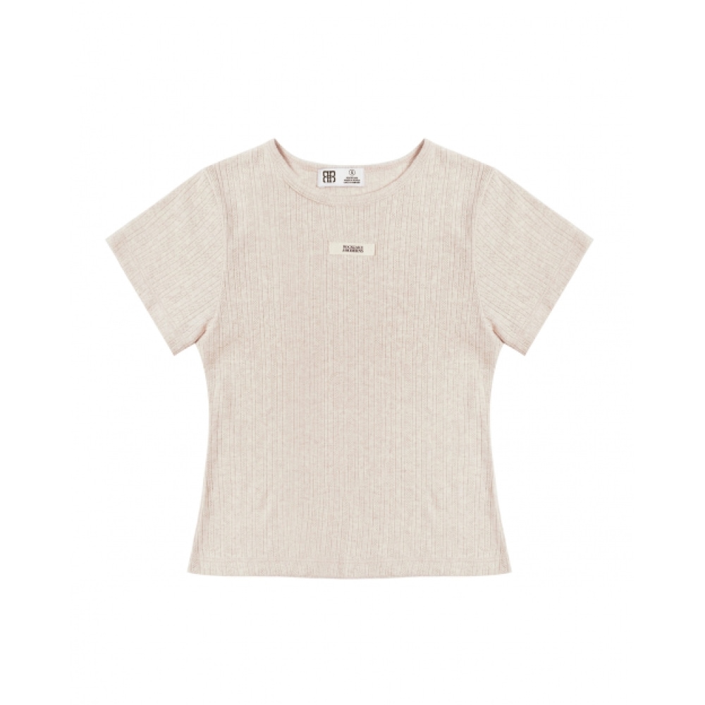 ROCKCAKE ベージュラベルパンチングトップ-ペイント済み