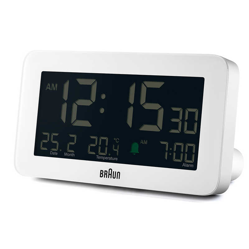 ブラウン　BRAUN　BRAUN DEIGITAL ALARM CLOCKBLACK (ブラウン デジタルアラーム置き時計 ホワイト)　BC10W