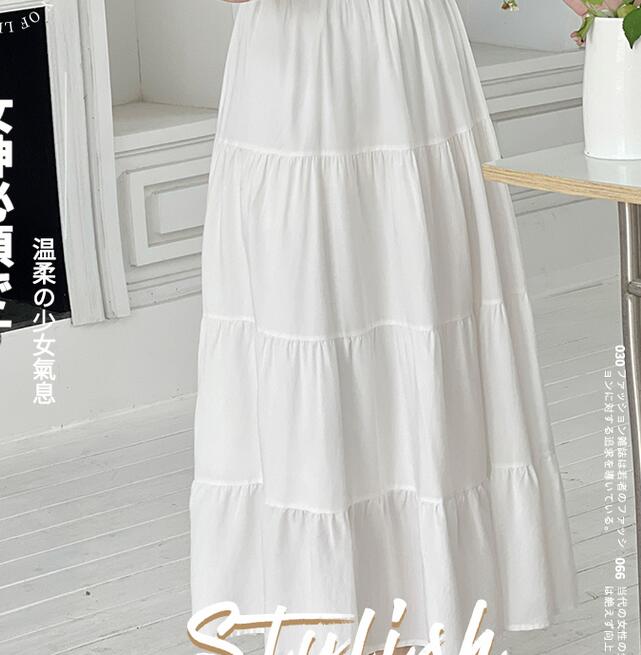 2023日韓新デザインセンスニッチハイウエスト薄手Aラインスカート婦人服3色