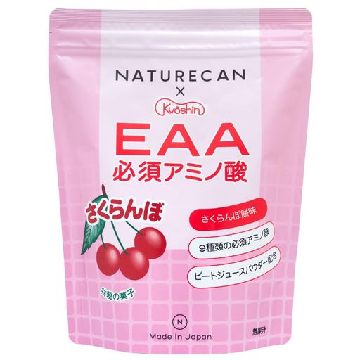 NATURECAN EAA (必須アミノ酸) 300G 9種類の必須アミノ酸 (日本製/パウチ) さくらんぼ餅味 スーパーフードビートジュースパウダー配合