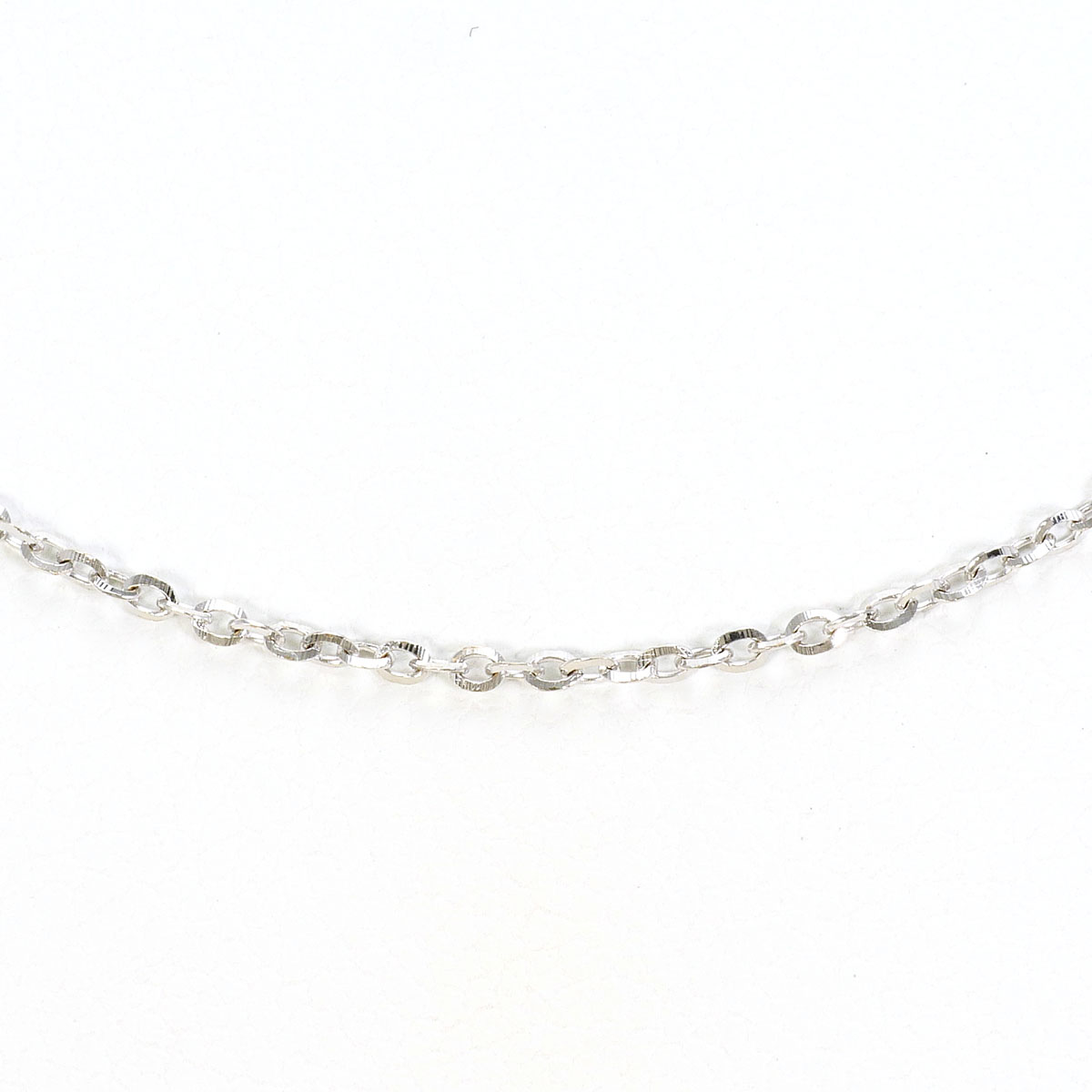 K9 9金 WG ホワイトゴールド ネックレス 総重量約0.8g 約40cm 中古