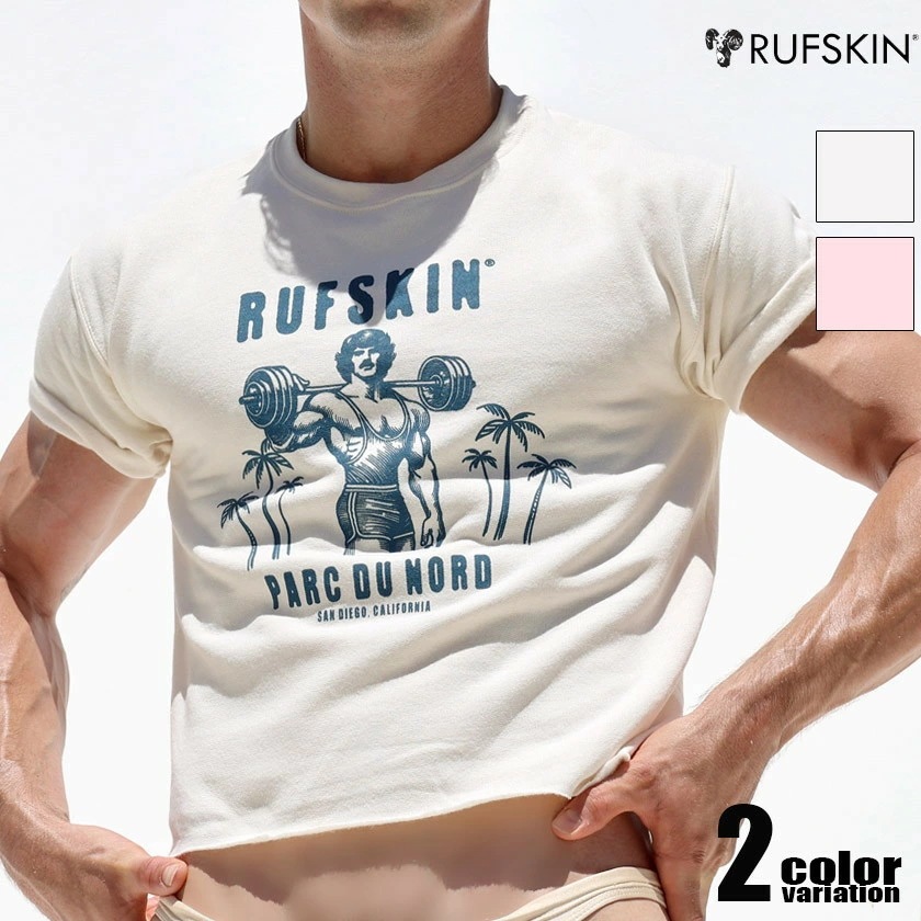 RUFSKIN/ラフスキン BARBELL Tシャツ 半袖 メンズ イラストプリント 筋肉 ファッション トップス 7,517円
