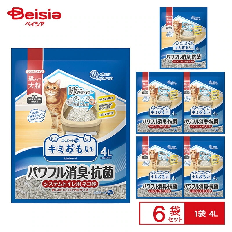 エリエールPet キミおもい システムトイレ用ネコ砂大粒４Ｌ ペット