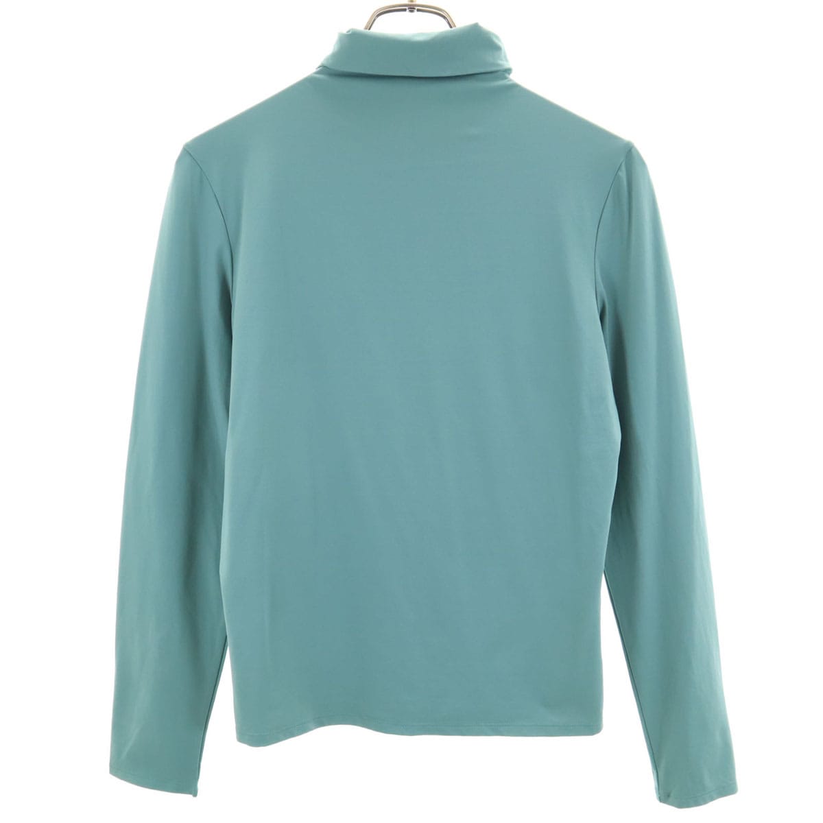 90s オールド 長袖 ハイネック カットソー L グリーングレー系 ストレッチ レディース 古着