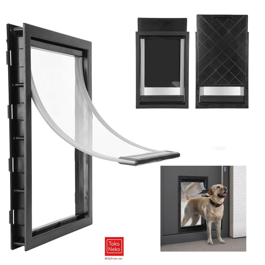 PVCペットドア 大型犬用マグネット自動閉鎖ドア 犬用ドア ペットスクリーンドア ペットドア 後付け ペットドア 犬猫出入り口 マグネットリセット取り付け簡単