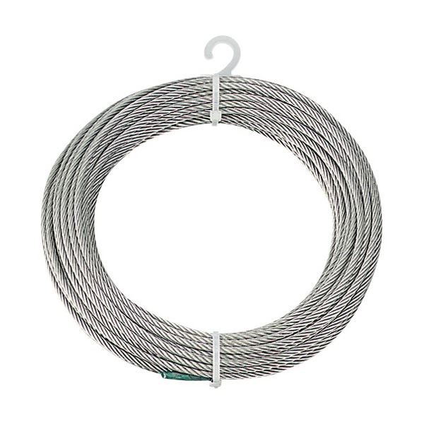(まとめ) TRUSCO ステンレスワイヤーロープ Φ3mm×10m CWS-3S10 1巻 (×5セット)