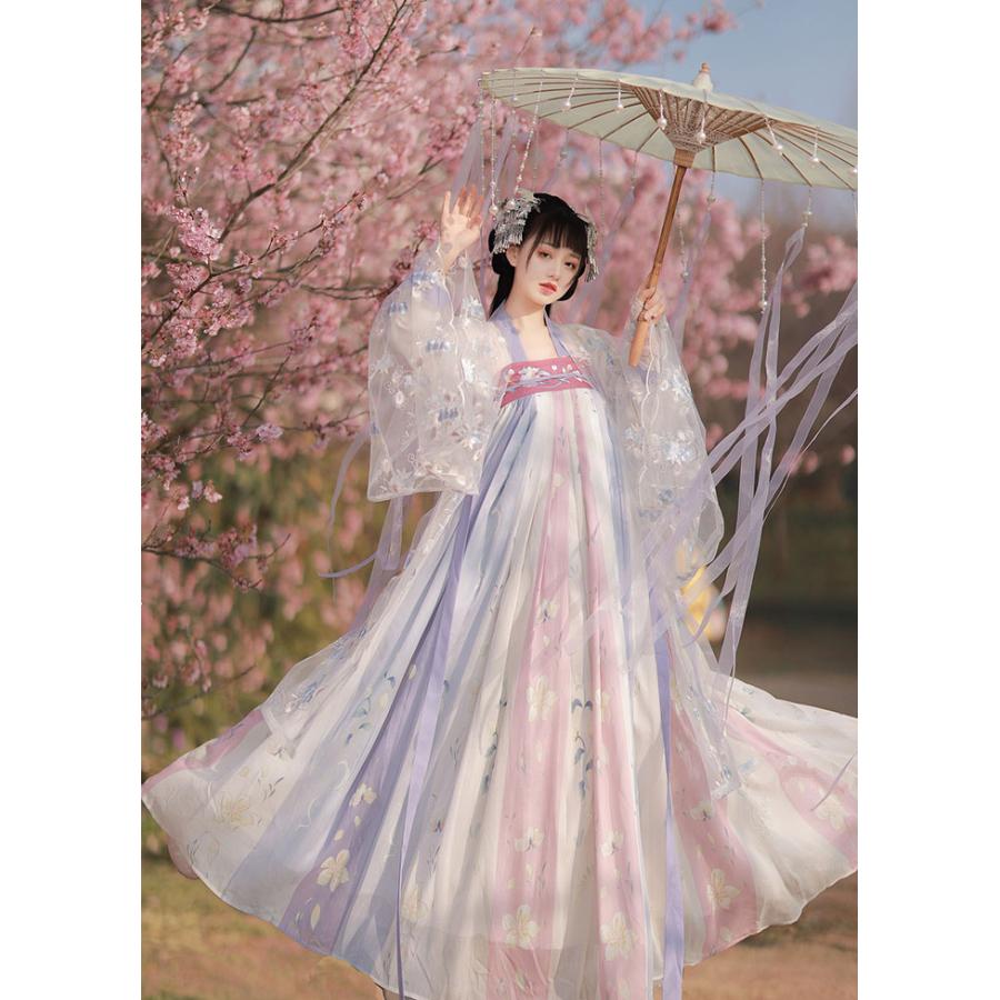 漢服 ドレス ハロウィン コスプレ 衣装 仙女 コスチューム 素敵 刺繍 漢服 ワンピース ふわふわ 可愛い 中華服 チャイナ服 ハロウィン コスプレ衣装 仮装 民族衣とても安い