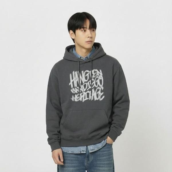 HC04 ダブルフェイス グラフィティ パーカー ダブルフェイス グラフィティ ロゴ フード付きTシャツ_多 (S44495749)