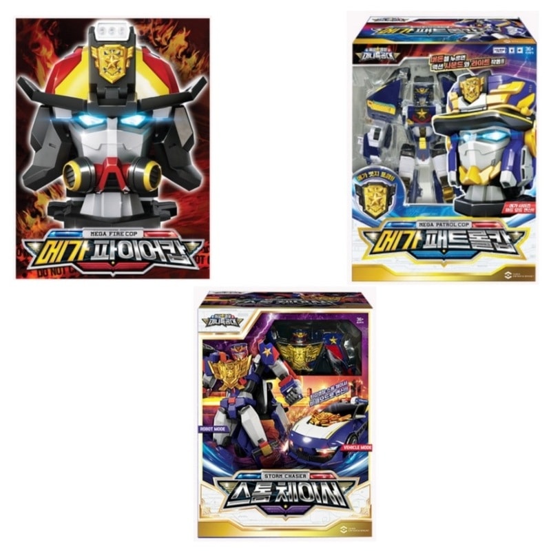 ミニ特攻隊/最強警察/ストームチェイサー/メガファイアカップ/メガパトロールカップ/3点コレクション/変身ロボット/合体/韓国ロボット/メガパトロールコップ/メガファイアコップ/ジャスティスタイタン/ 6,493円