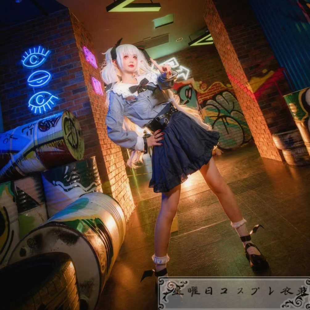 VTuber バーチャルライバー Kuzuha 葛葉 女体化 サーニャ 髪飾り付き ヴァンパイア コスプレ衣装 コスチューム