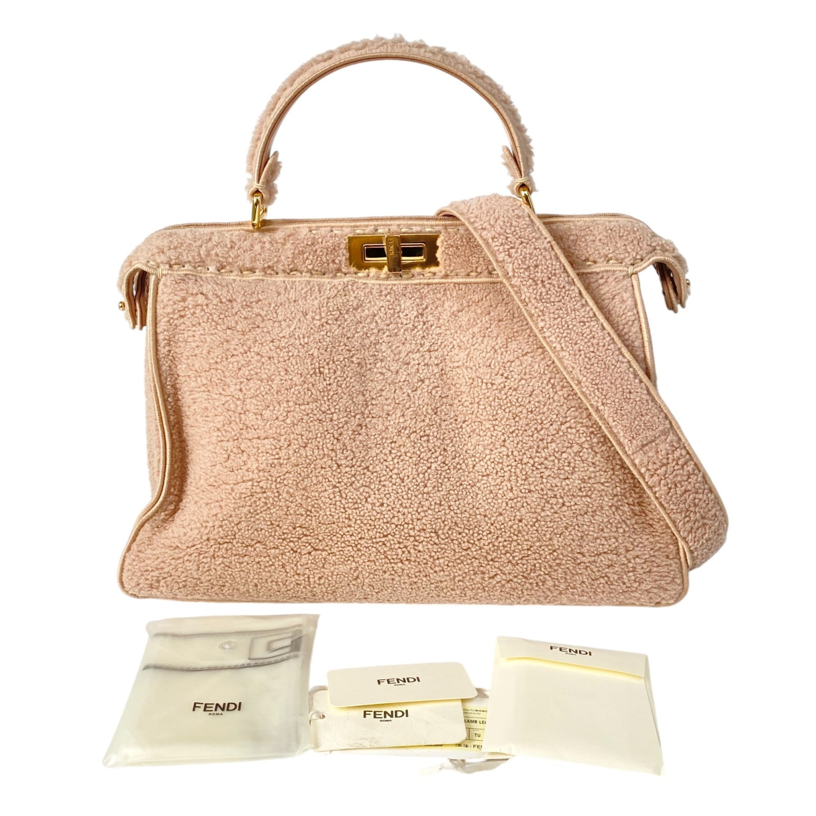 未使用 フェンディ FENDI レディース ピーカブー アイシーユー ピンク バッグ 8BN328 ショルダーバッグ ハンドバッグ【中古】