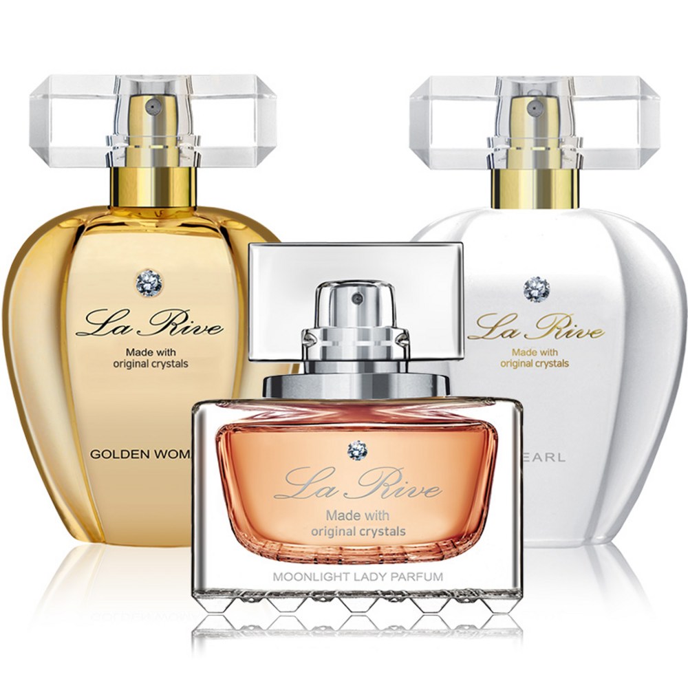 【公式輸入】ラリブオリジナルクリスタルオードパルファム3種（ゴールデン+パール+ピンクベルベット）75ml×3種