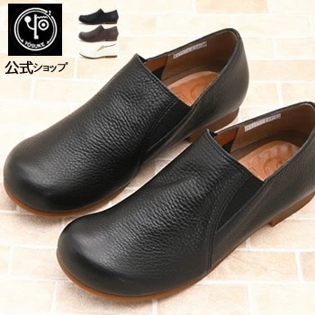 公式SHOP特典キズ補修液付 / ヨースケ フラットシューズ 本革 日本製 スリッポン 歩きやすい ぺたんこ靴