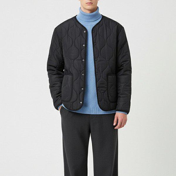 メンズキルティングジャケットパッド入り軽量ビッグサイズ冬カーキアイボリーブラック_RTJK14_1