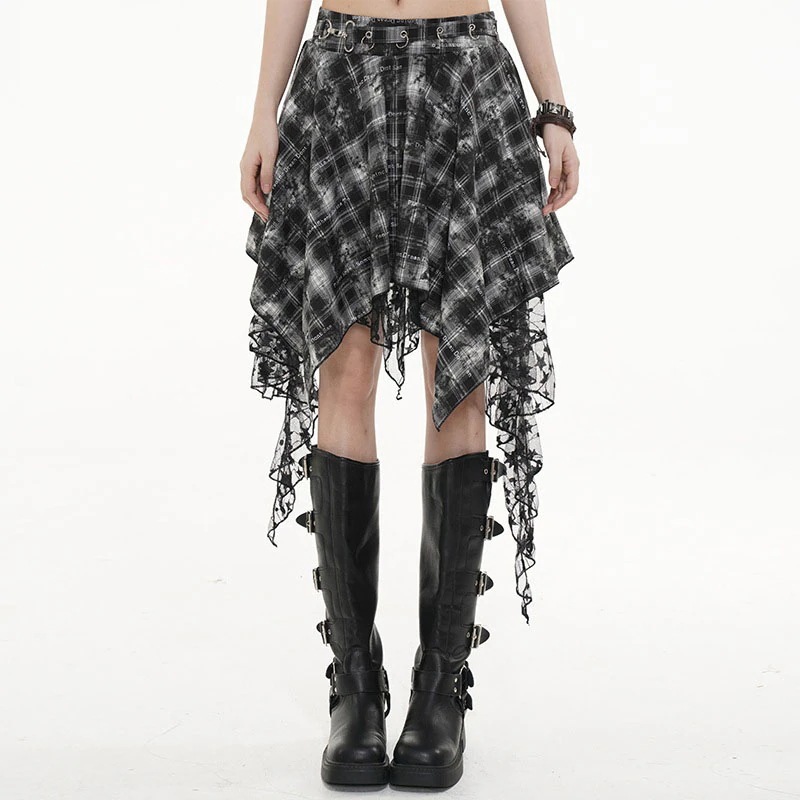 2025春夏 韓国スカート ミディアム丈 Aライン ハイウエスト 美脚効果 脚長効果 細見え おしゃれ かわいい 甘め フェイクキュートフレンチ 韓国系ファッション レディース お出かけ