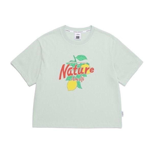 [釜山店] N252WTS020 069 女性用 W リジェンアスキン セミクロップ グラフィック半袖Tシャツ