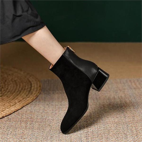 168 スエード 女性 ブーツ アンクルブーツ (S9069622)