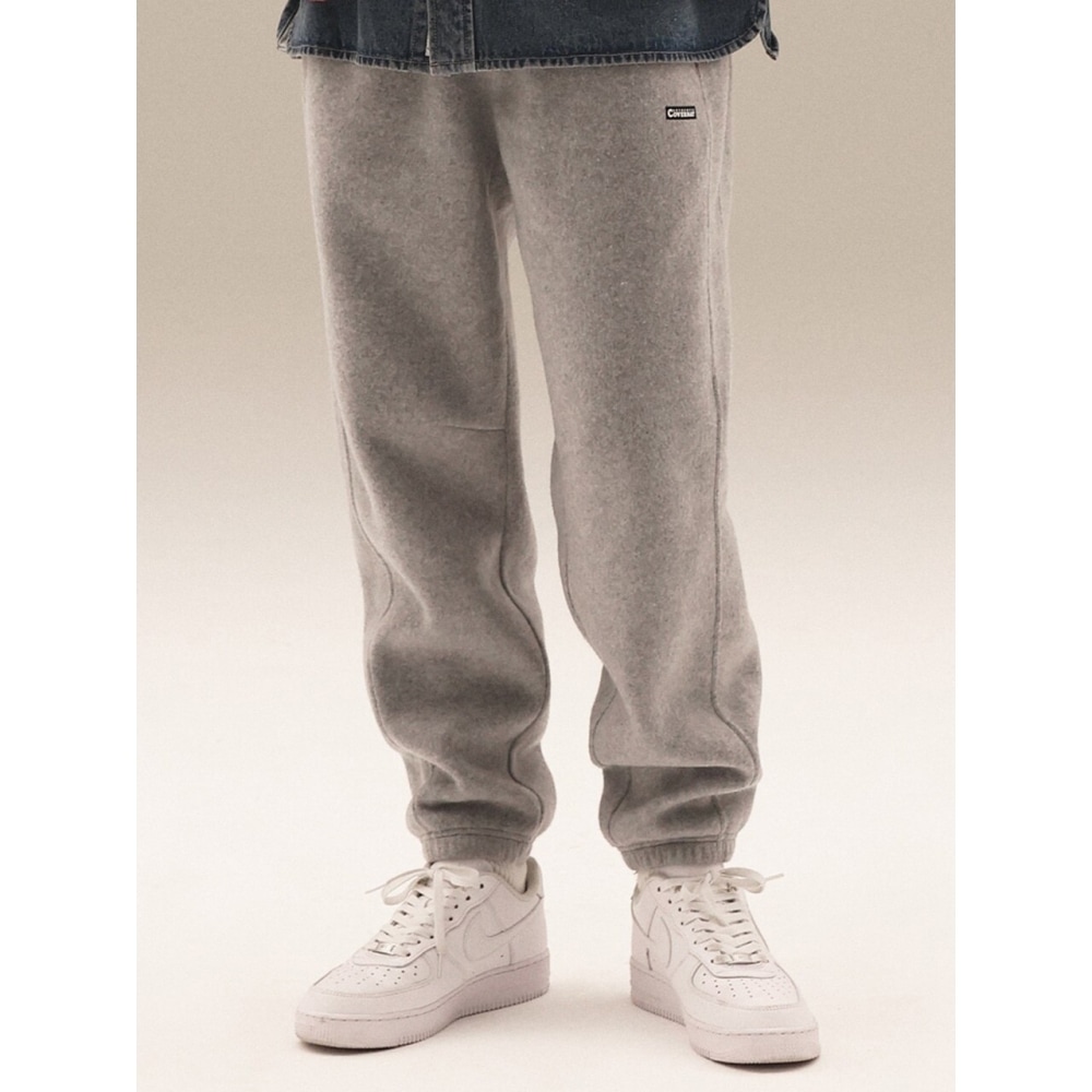 COVERNATフリースジョガーパンツメランジグレー
