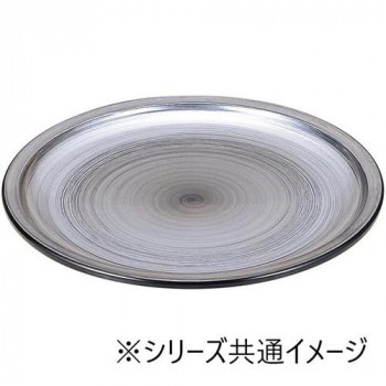 福井クラフト　2尺満月皿 銀刷毛目 70009370