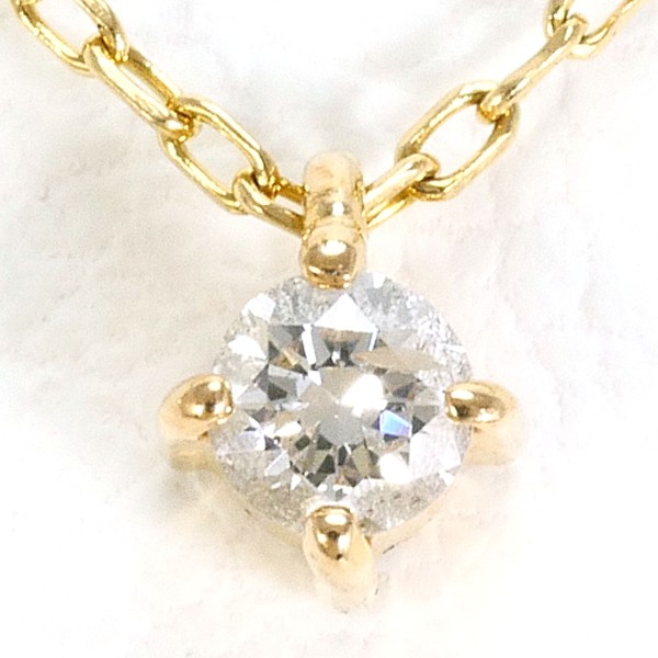 エテ K10YG ネックレス ダイヤ ジュエリー 中古