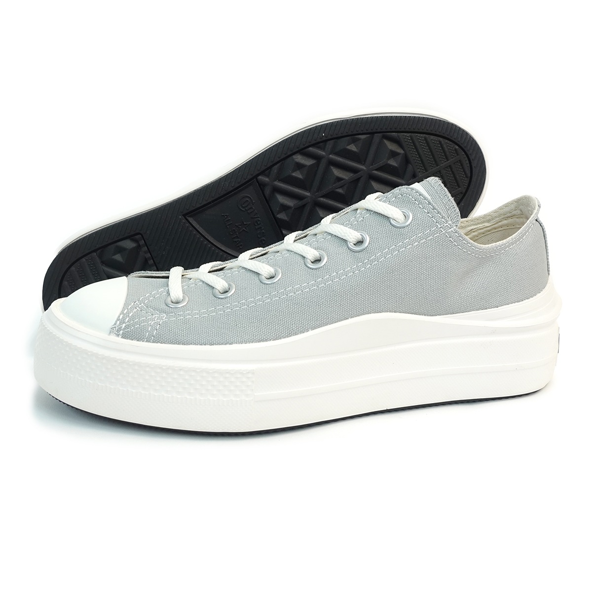 スニーカー ローカット 厚底 軽量 レディース オールスター ライト PLTS II OX ライトグレイ グレー
