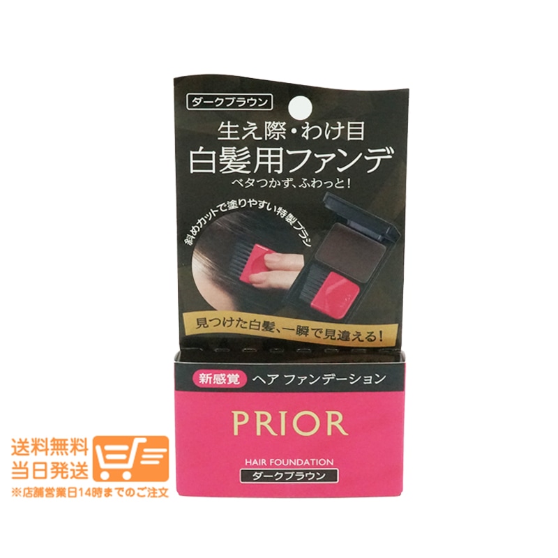 追跡あり ヘア ファンデーション ダークブラウン 3.6g 白髪用 毛髪着色料 ブラシ付き