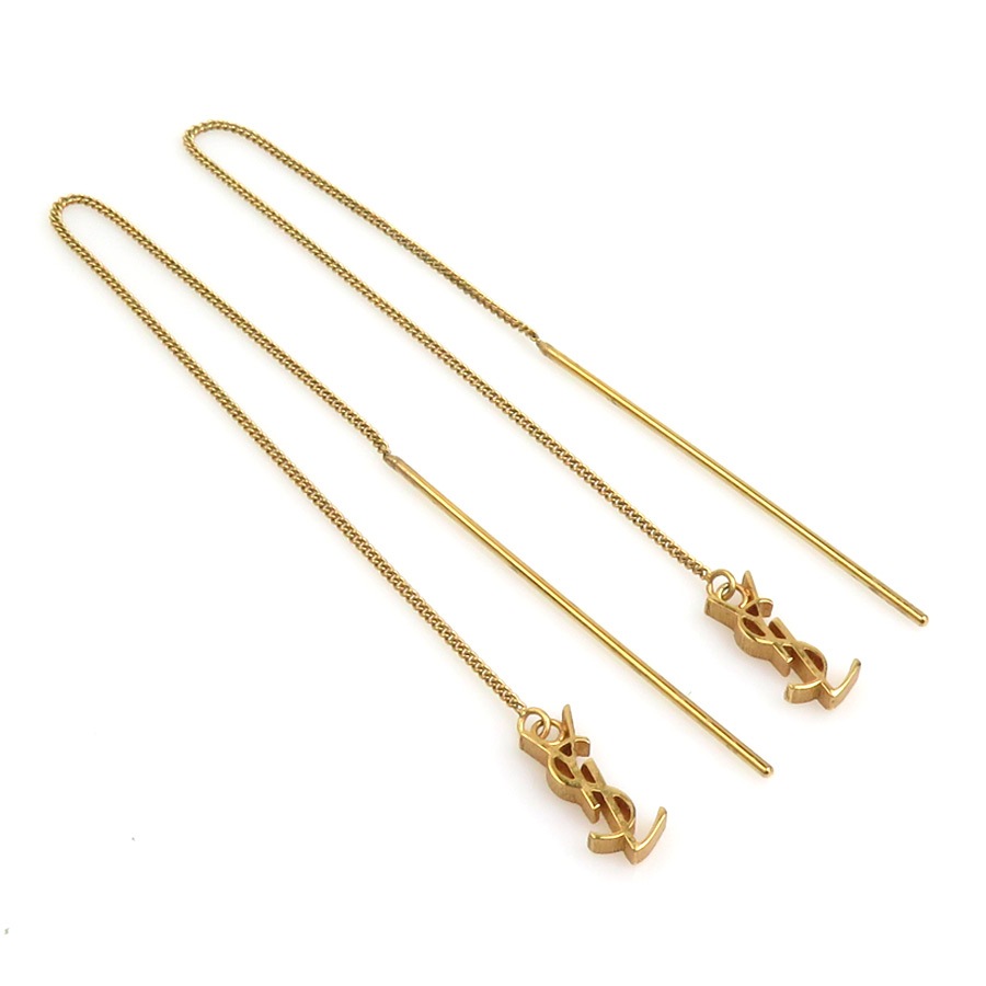 サンローラン SAINT LAURENT ピアス メタル ゴールド レディース r10437m