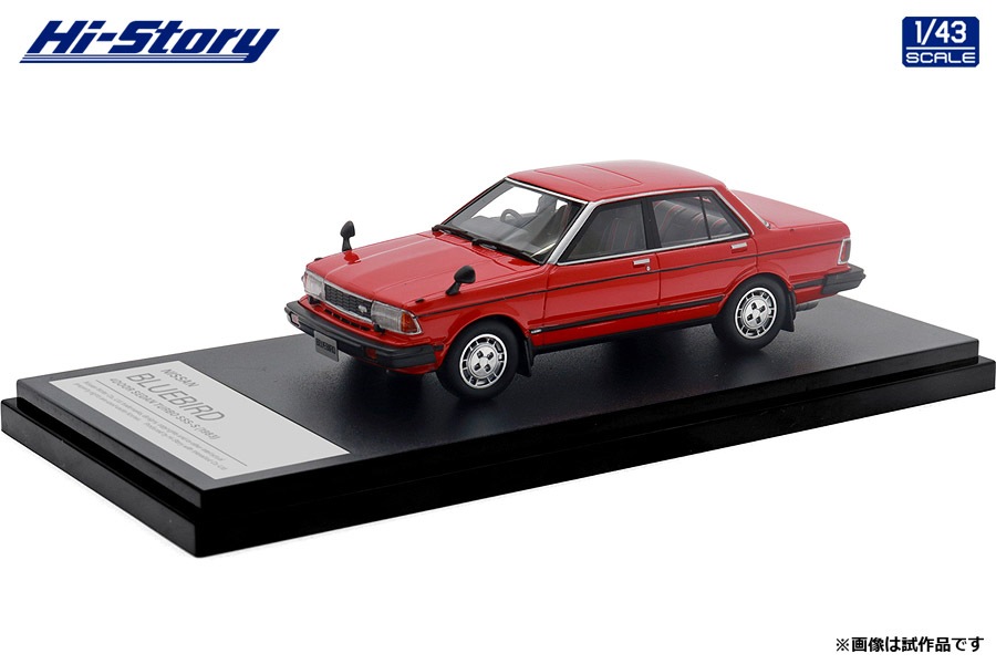 ハイストーリー 1/43 NISSAN BLUEBIRD 4DOOR SEDAN TURBO SSS-S (1983) レッド【HS454RE】 ミニカー HS454RE ニッサン ブルーバード SS