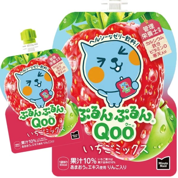 ミニッツメイド ぷるんぷるん Qoo （クー） いちごミックス 125g 60個 （30個×2ケース）