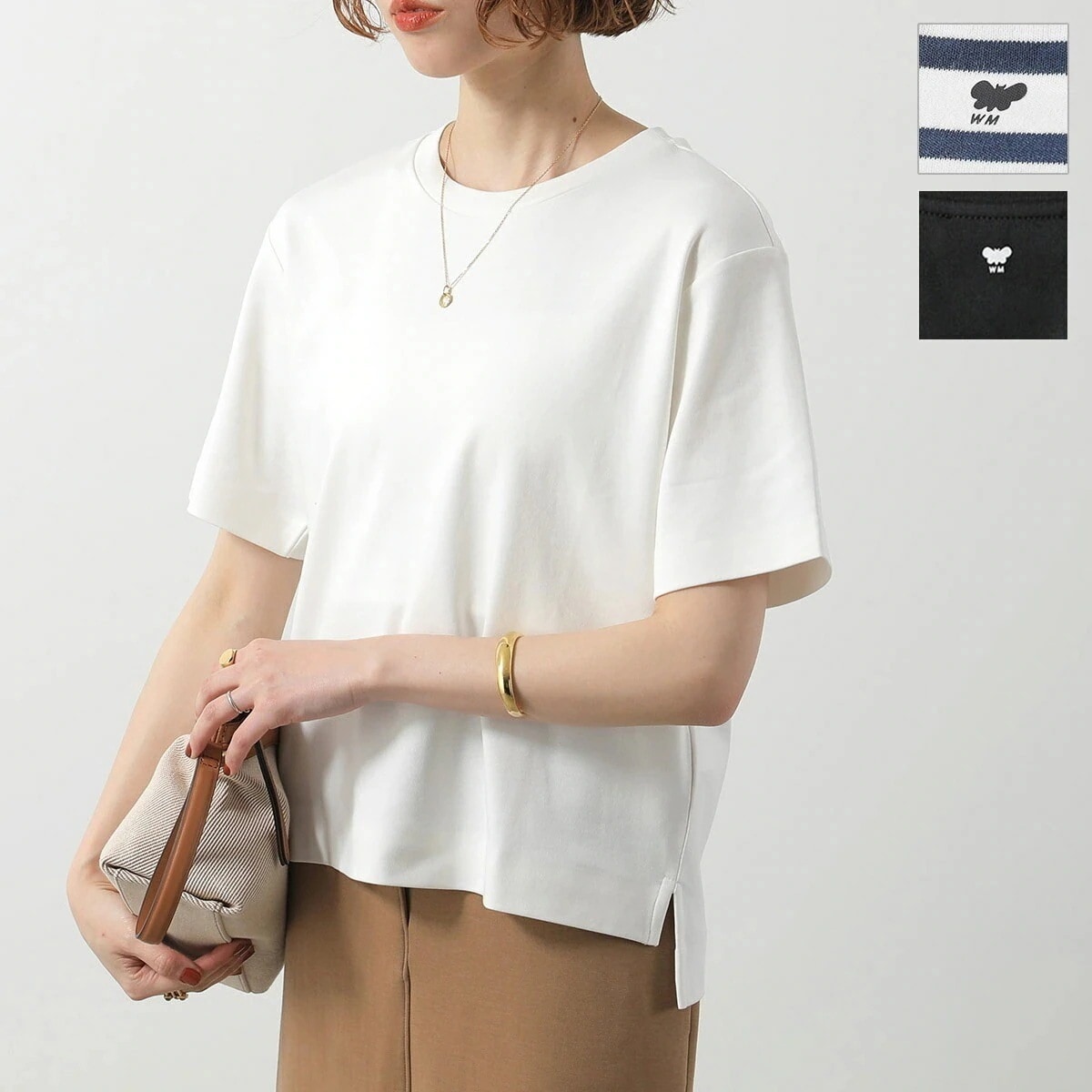 WEEKEND MAX MARA ウィークエンド マックスマーラ Tシャツ MULTID ムルティD レディース 半袖 カットソー ピュア コットン ジャージー カラー3色