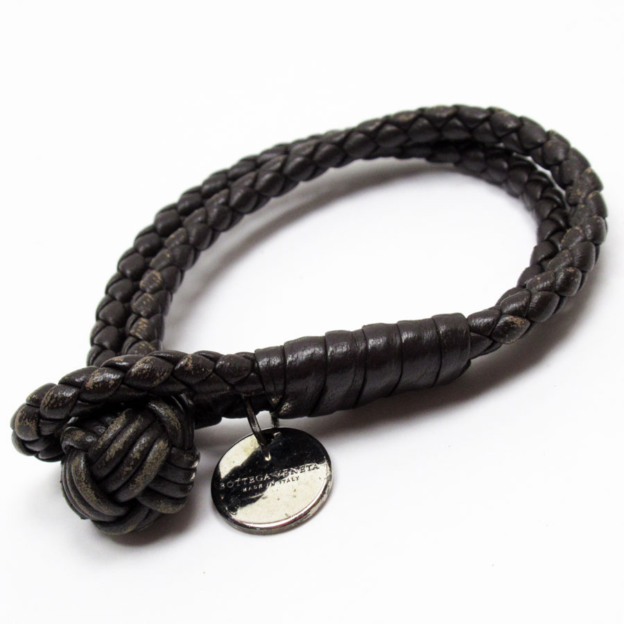 ボッテガヴェネタ BOTTEGAVENETA ブレスレット レザー ブラウン ユニセックス t19146a