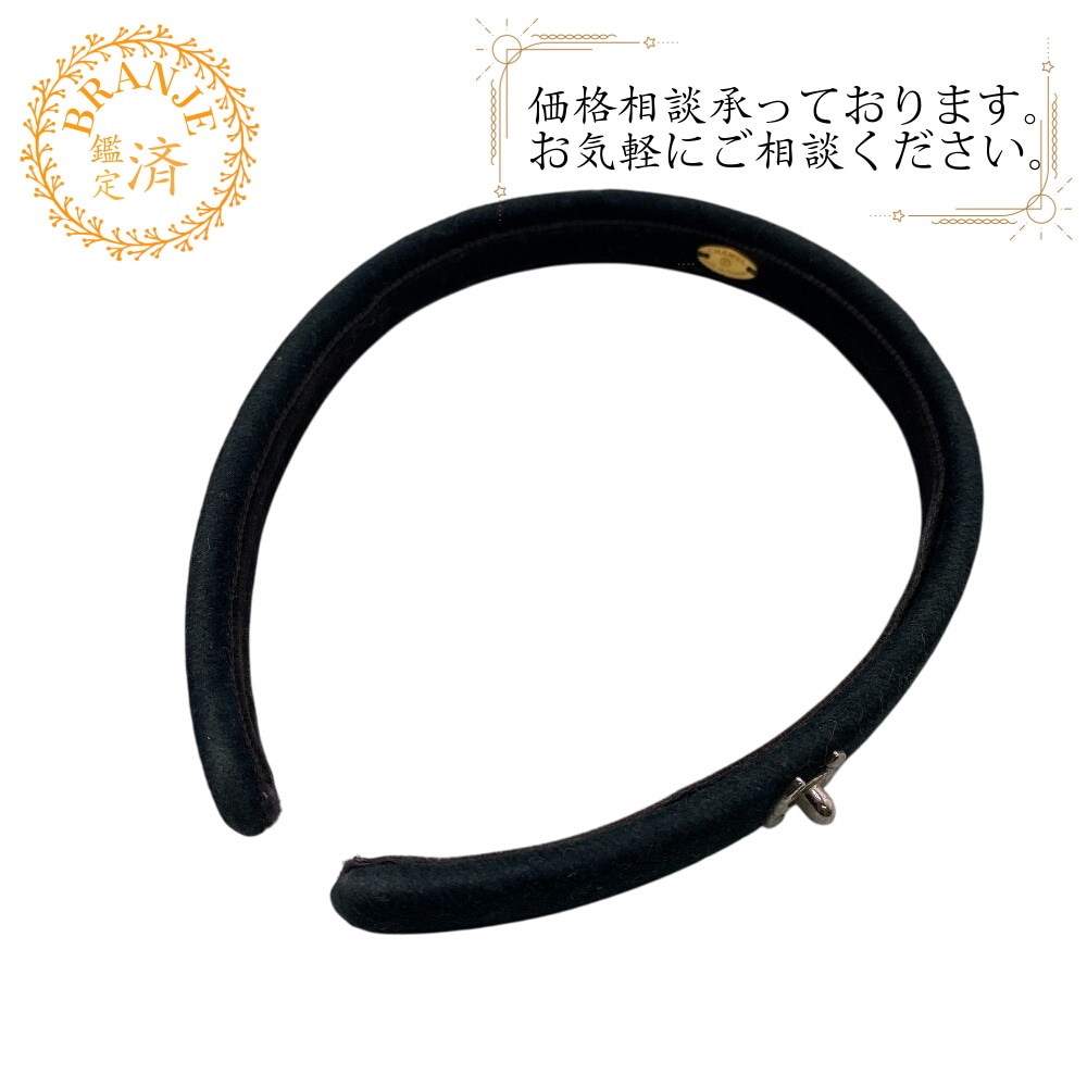 ターンロック ココマーク ベロア ヘアアクセサリー ブラック ブランド