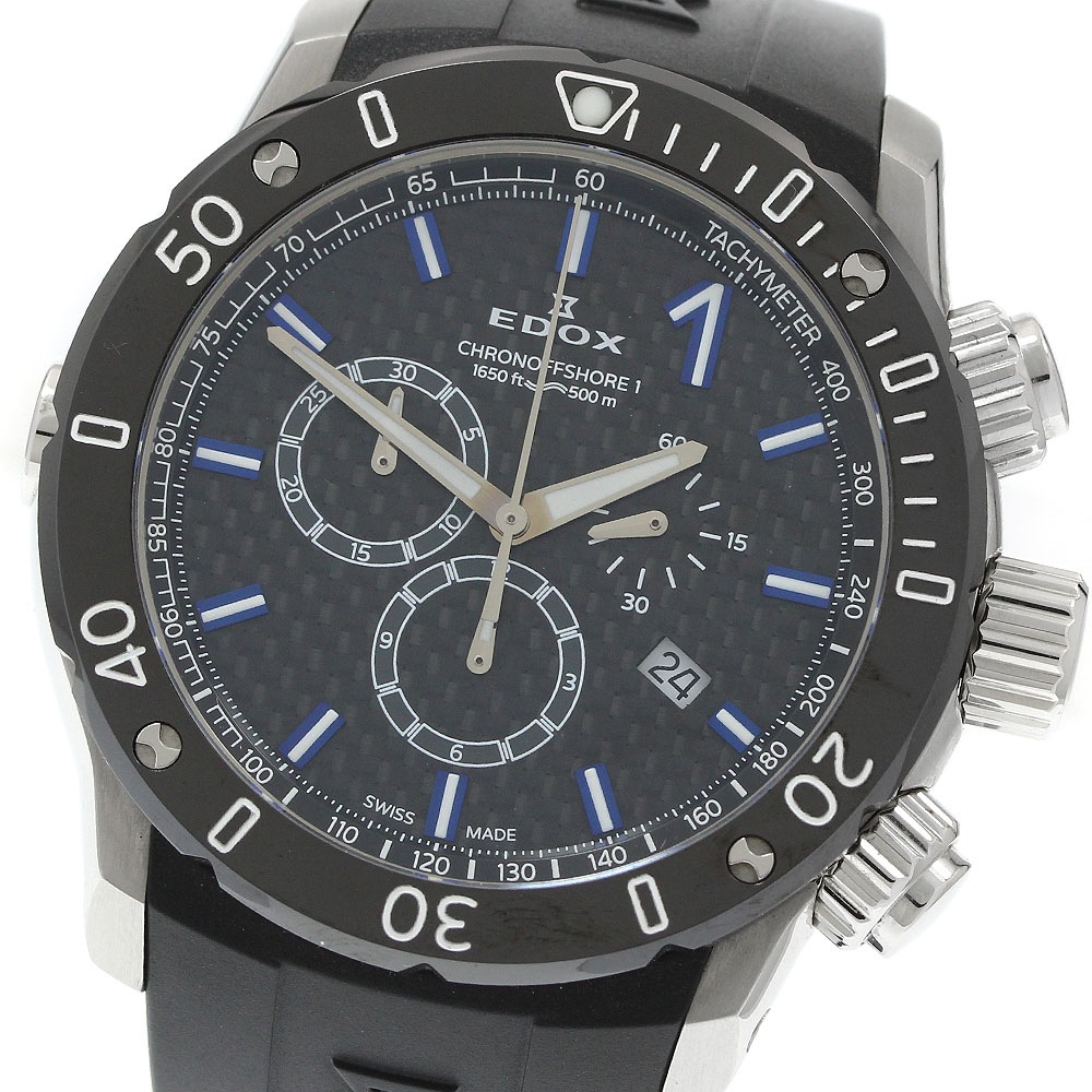エドックス EDOX 10221 クロノオフショア1 クロノグラフ デイト クォーツ メンズ _945003【中古】