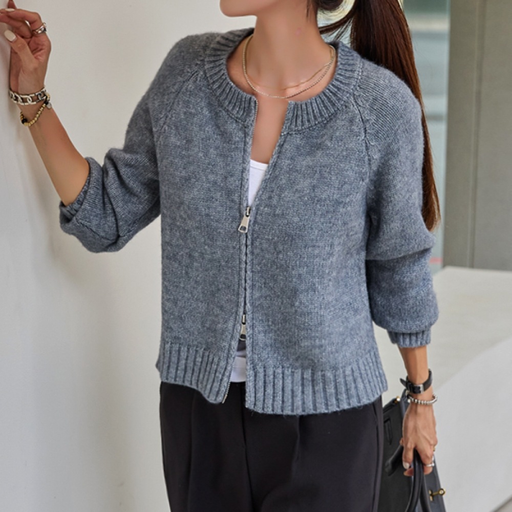 (ナーク21) リブ付きポイントツーウェイニットジップアップ NK43-J-62 5,053円