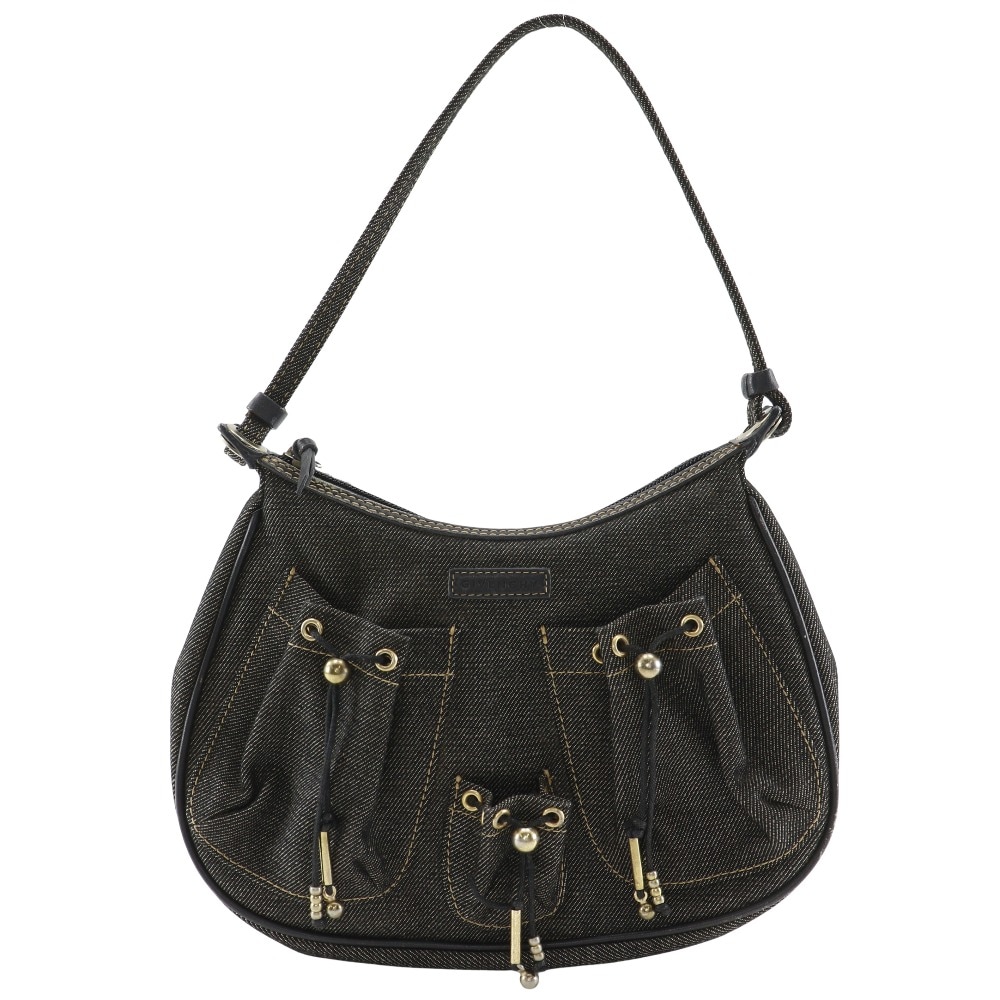 アクセサリーポーチ Vintage Y2K ホーボーバッグ ショルダーバッグ デニム 紺 レディース 中古品